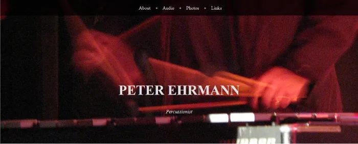 A screenshot of Peter Ehrmann's website.