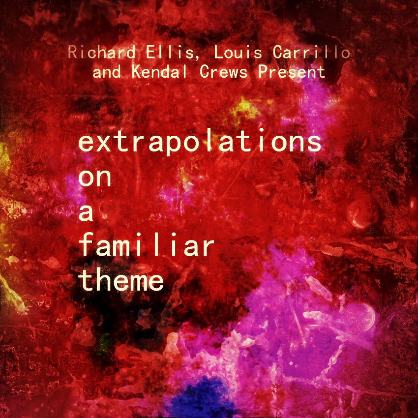 Extrapolations on a Familiar Theme album cover, an amorphous group of red and cyan blobs suggesting an old damaged film strip