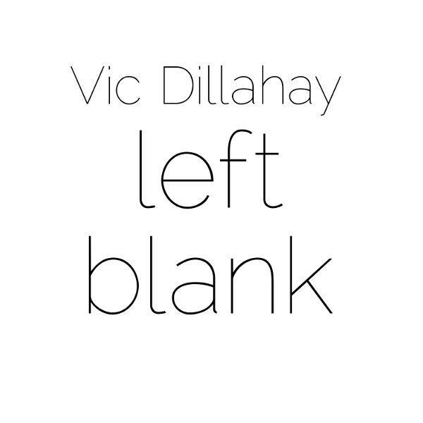 left blank album cover. The title and artist in simple black text on a white background.