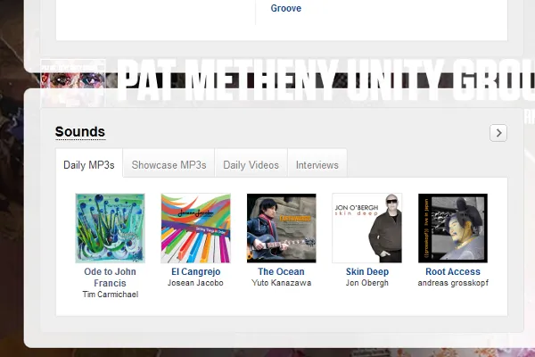 A screenshot of Ode to John Francis available for download at the All About Jazz website.
