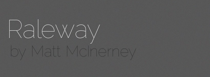 Font sample of Raleway by The League of Movable Type